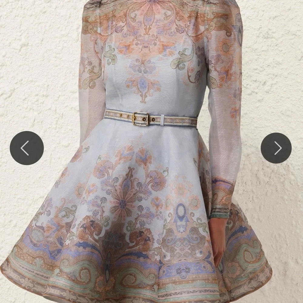 Zimmermann Eden Paisley Long Sleeve Dress - Picture 1 of 8